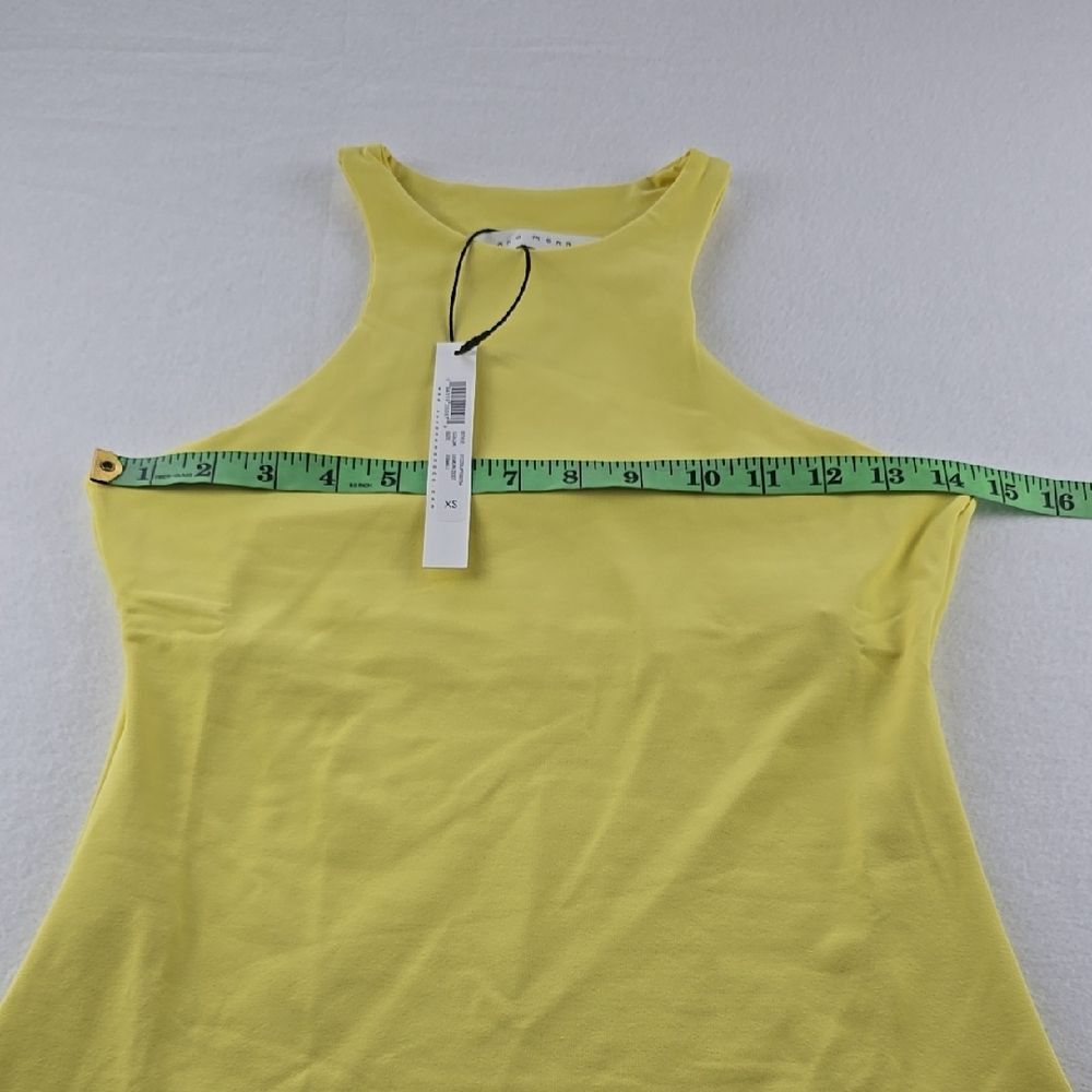 Susana Monaco‎ -379 NWT Racerback Tank Top In Lemon Zest Yellow XS - Picture 4 of 7